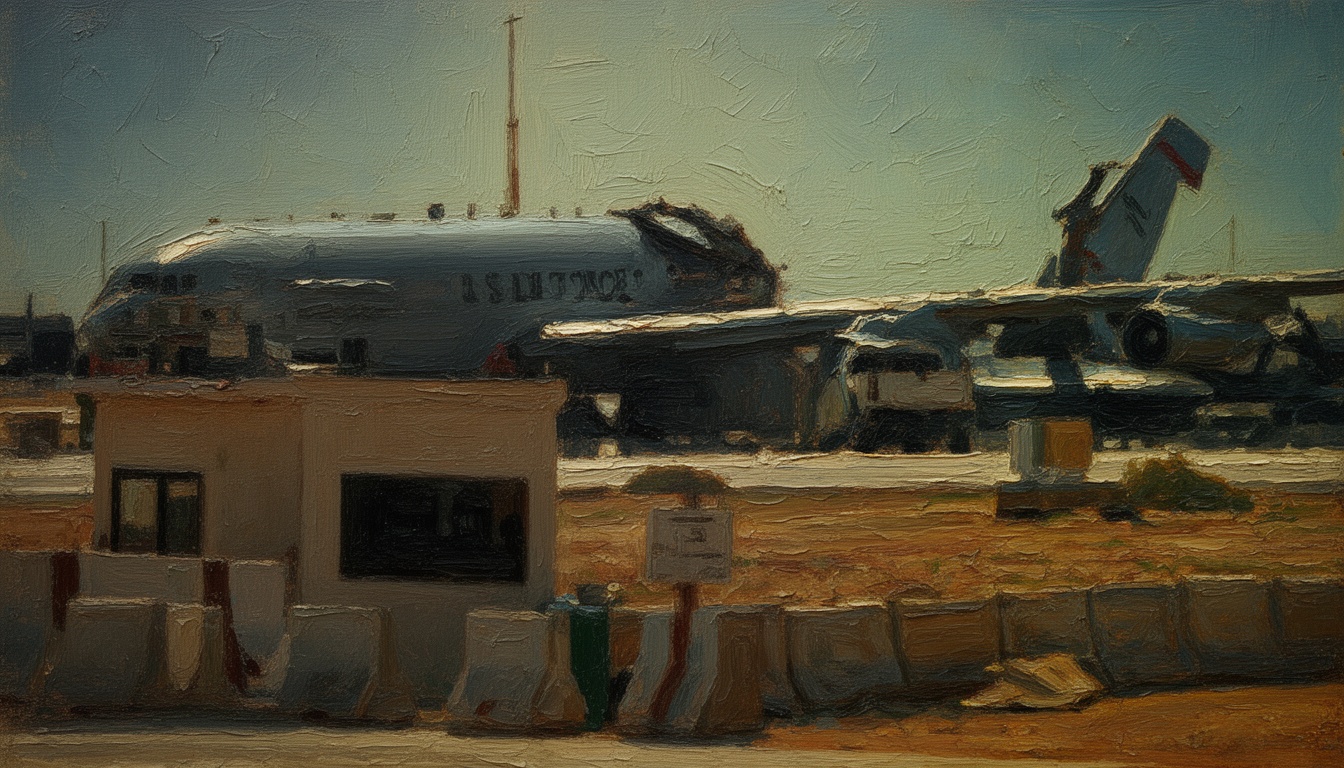 US Radar Jet Heavily Damaged at Saudi Base Exposed