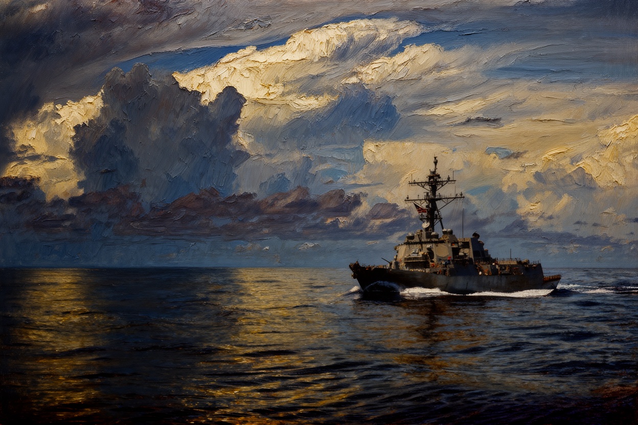 Iranian-flagged vessel intercepted near Hormuz by US destroyer