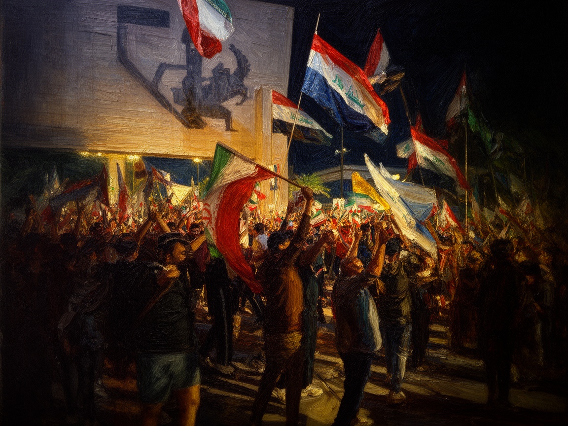 Иракцы празднуют двухнедельное прекращение огня между США и Ираном