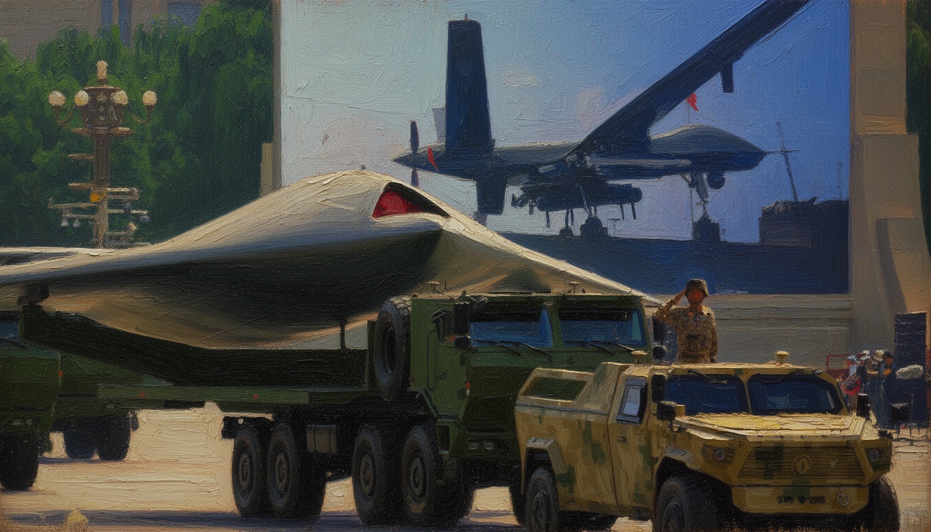 China's 'land aircraft carrier' charges flying drone with microwave beam