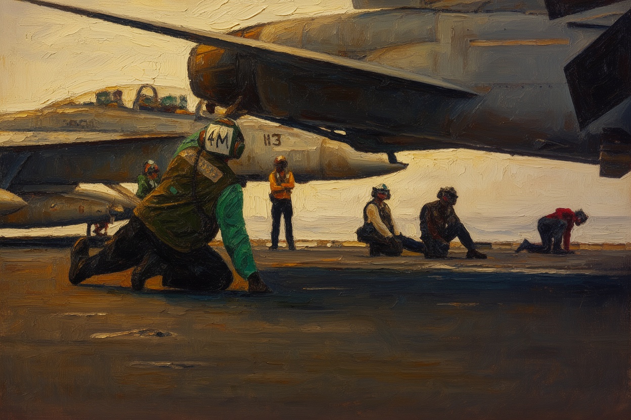 جندي بحري على متن يو إس إس أبراهام لينكولن يصاب ويُنقل جواً إلى البر