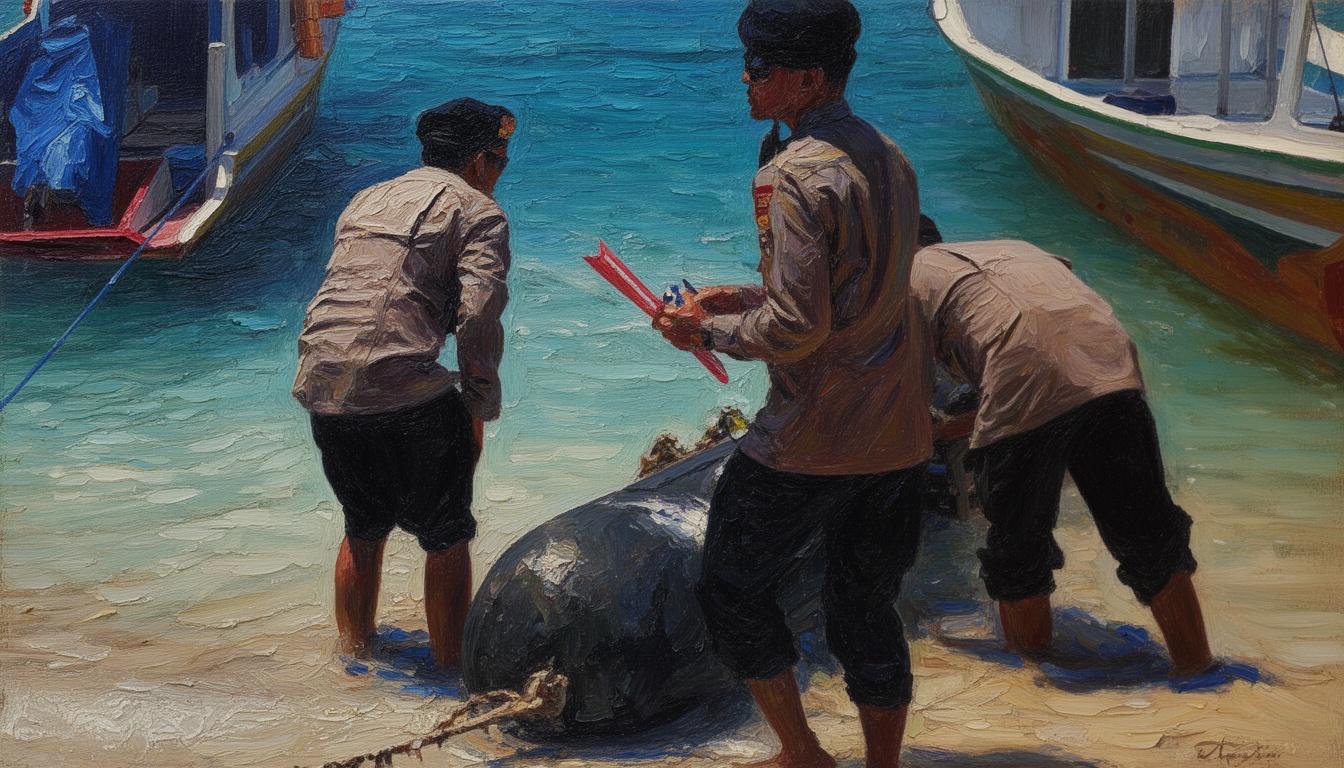 صياد إندونيسي يصطاد طائرة صينية بلا طيار تحت الماء قرب مضيق استراتيجي