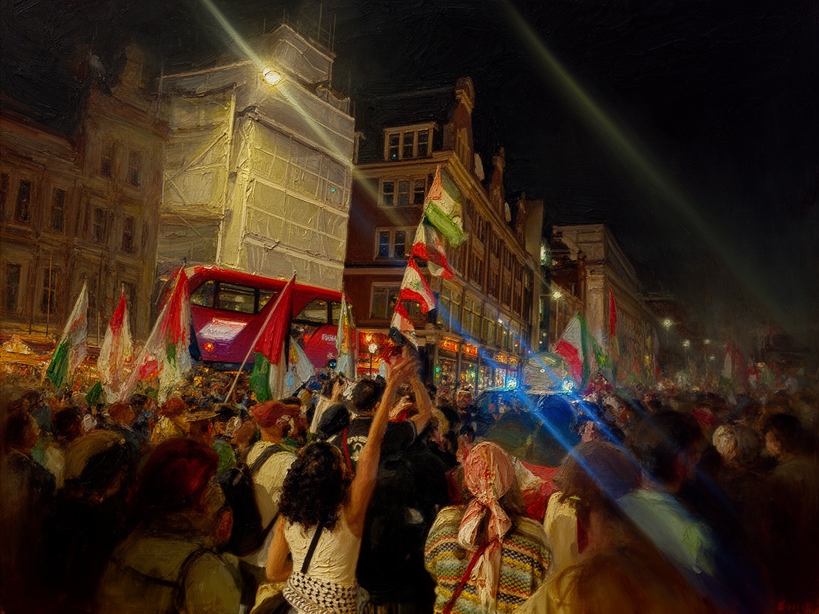 متظاهرون في لندن يدينون الهجوم الإسرائيلي على لبنان