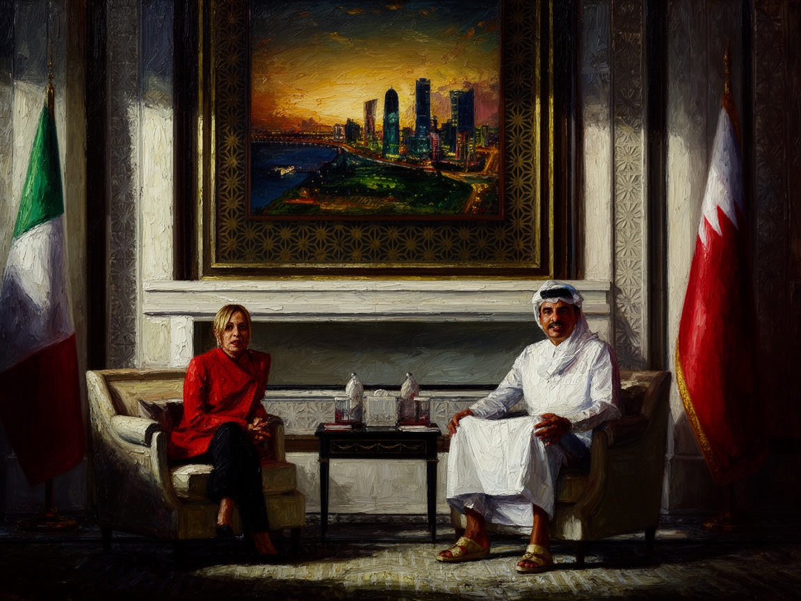Italy’s Meloni Meets Qatar Emir to Secure Energy Amid Iran War