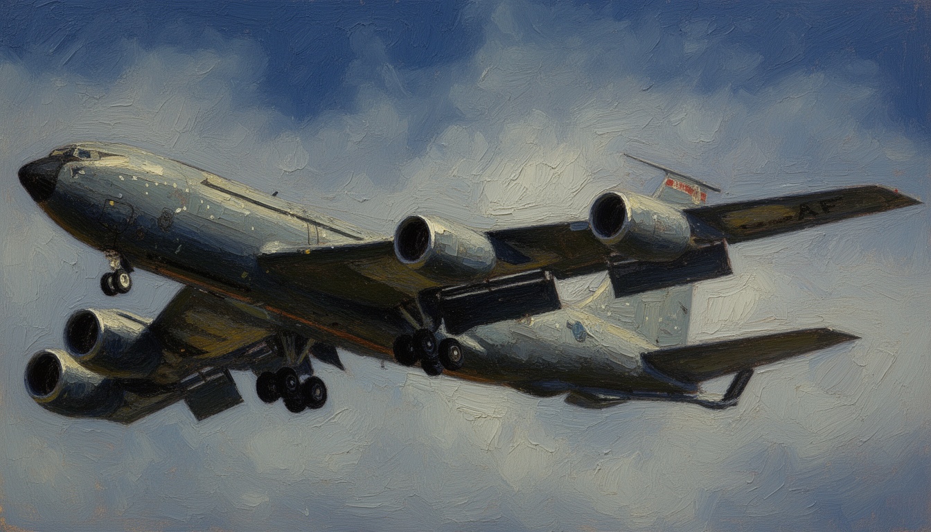 Battle-Damaged KC-135 Covered In Shrapnel Patches