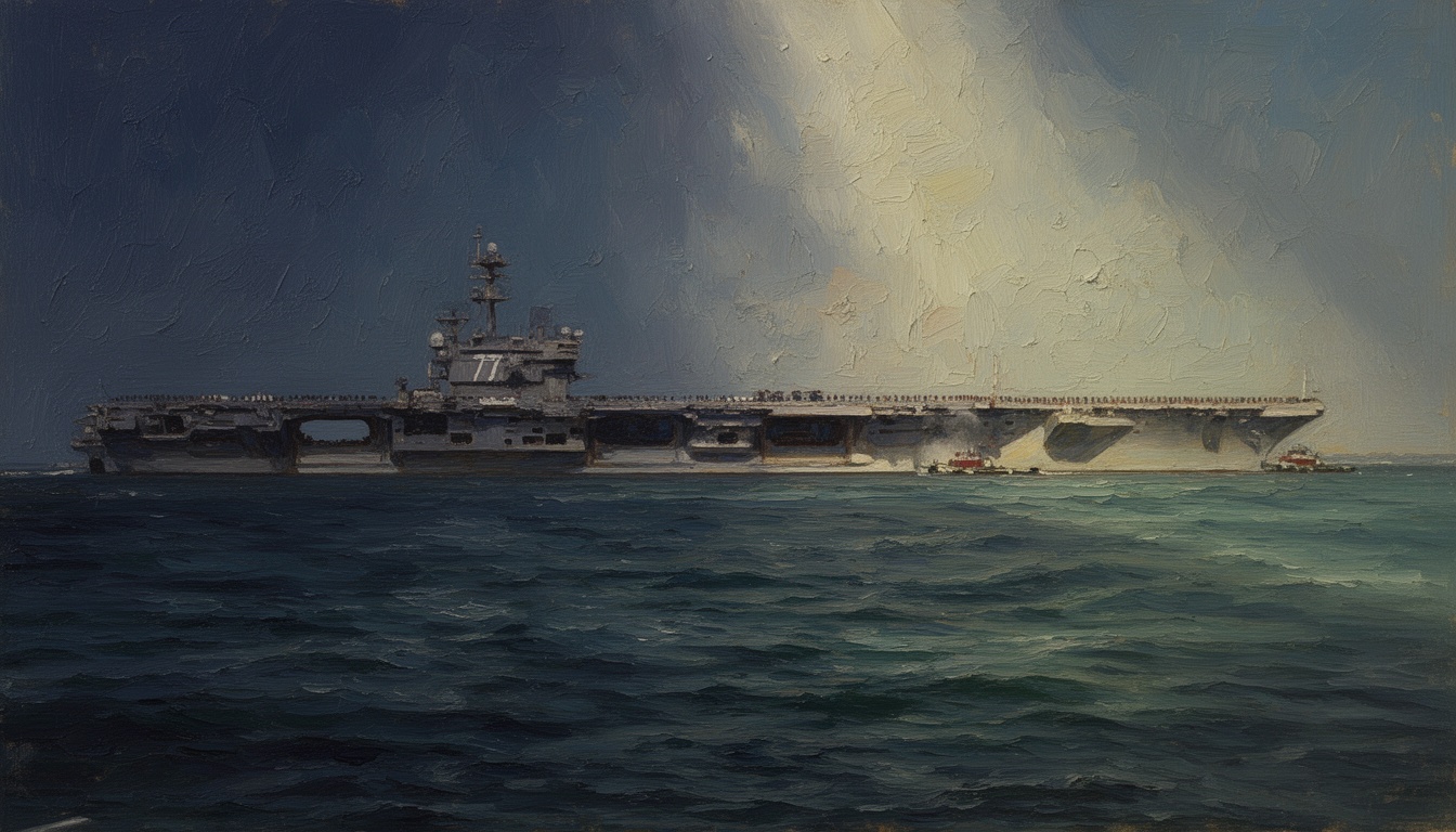 USS George H.W. Bush Deploys As Iran Tensions Escalate