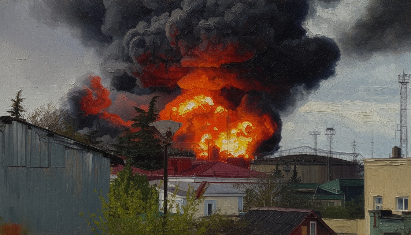 Drone attack sparks refinery blaze in Tuapse, Russia